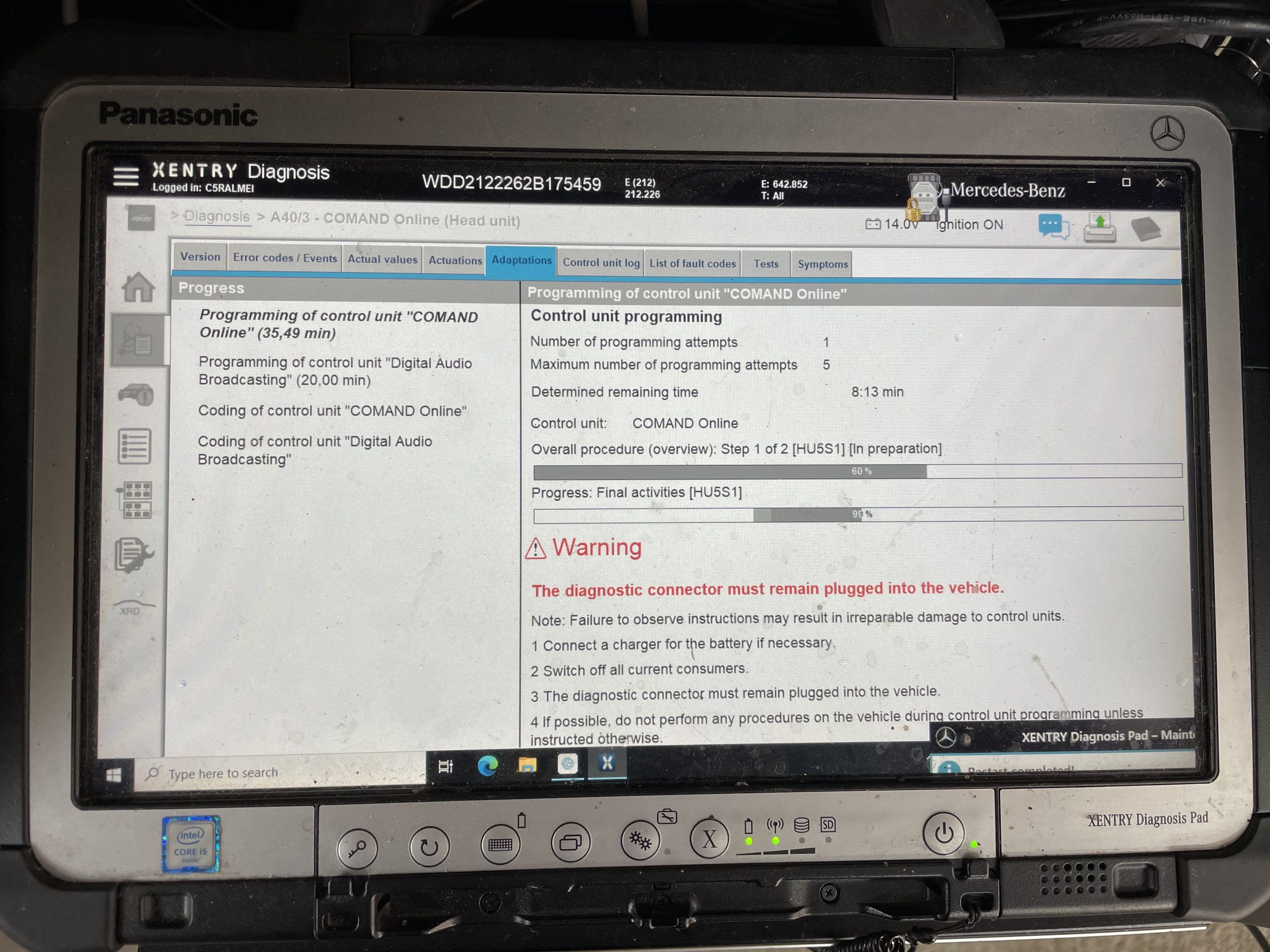 Xentry Diagnosis firmware update for CarPlay
